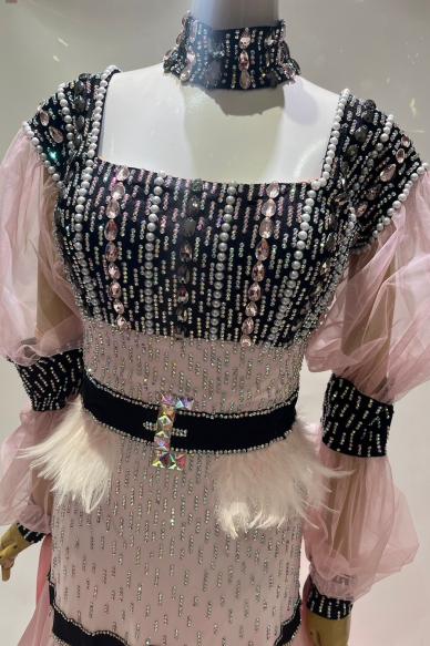 スタンダードドレス　ピンク×ブラック【SALE 330,000円】