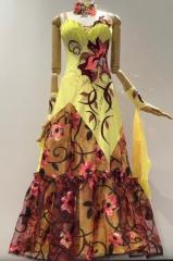 スタンダードドレス　イエロー×オータムフラワー【SALE 220,000円】